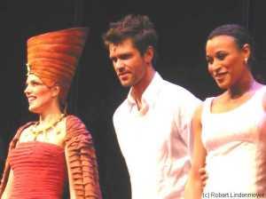 Schlussapplaus: Maricel (Amneris), Mathias Edenborn (Radames) und Oceana (Aida)